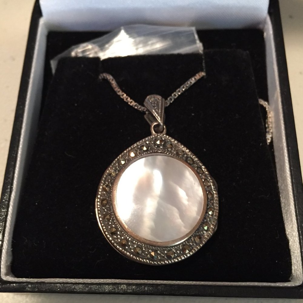 Marcasite/Opal Locket